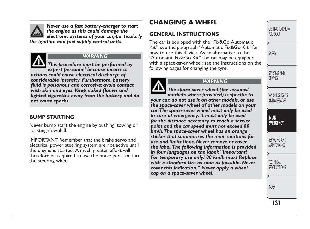 FIAT Panda User Manual | Page 135 / 260