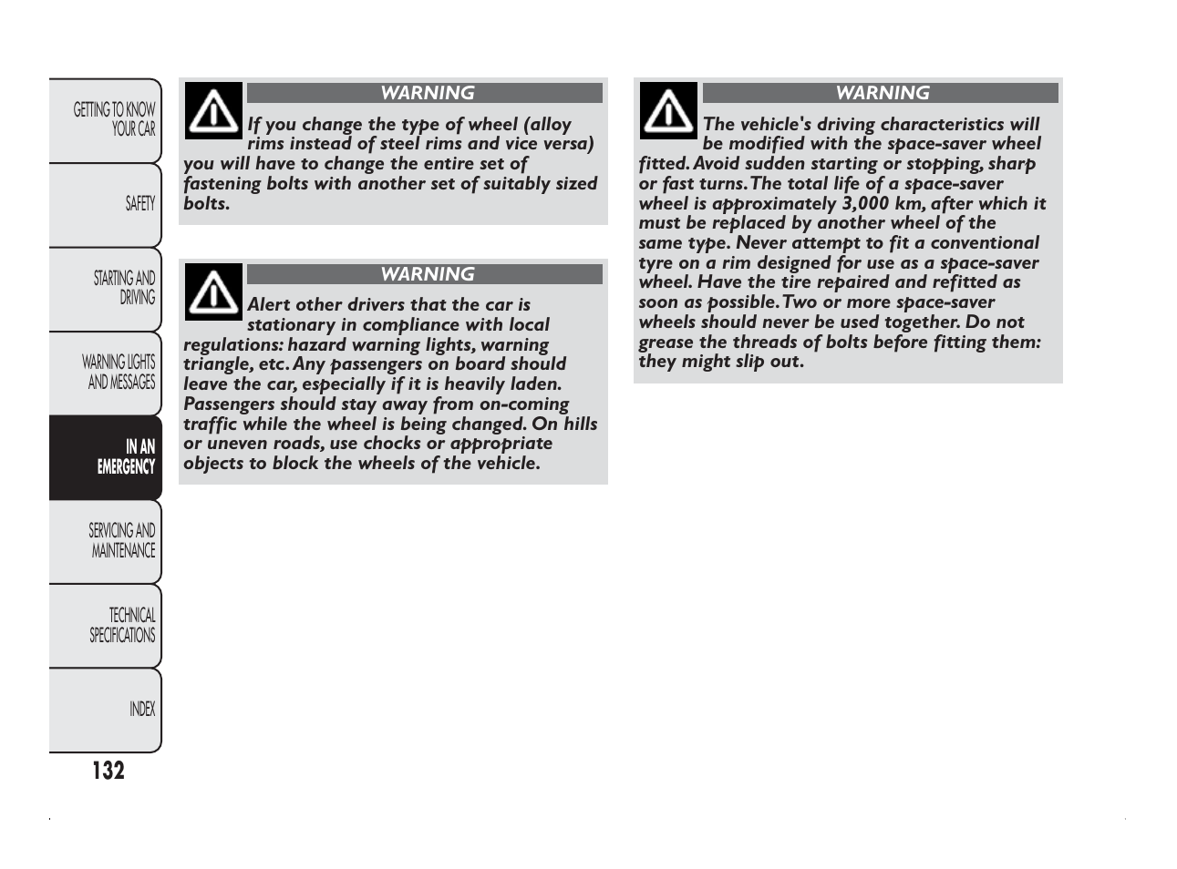 FIAT Panda User Manual | Page 136 / 260