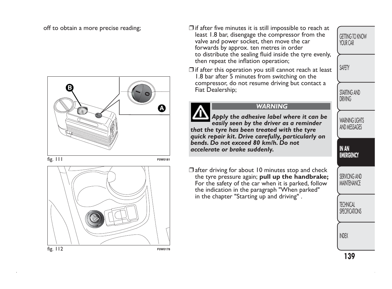 FIAT Panda User Manual | Page 143 / 260