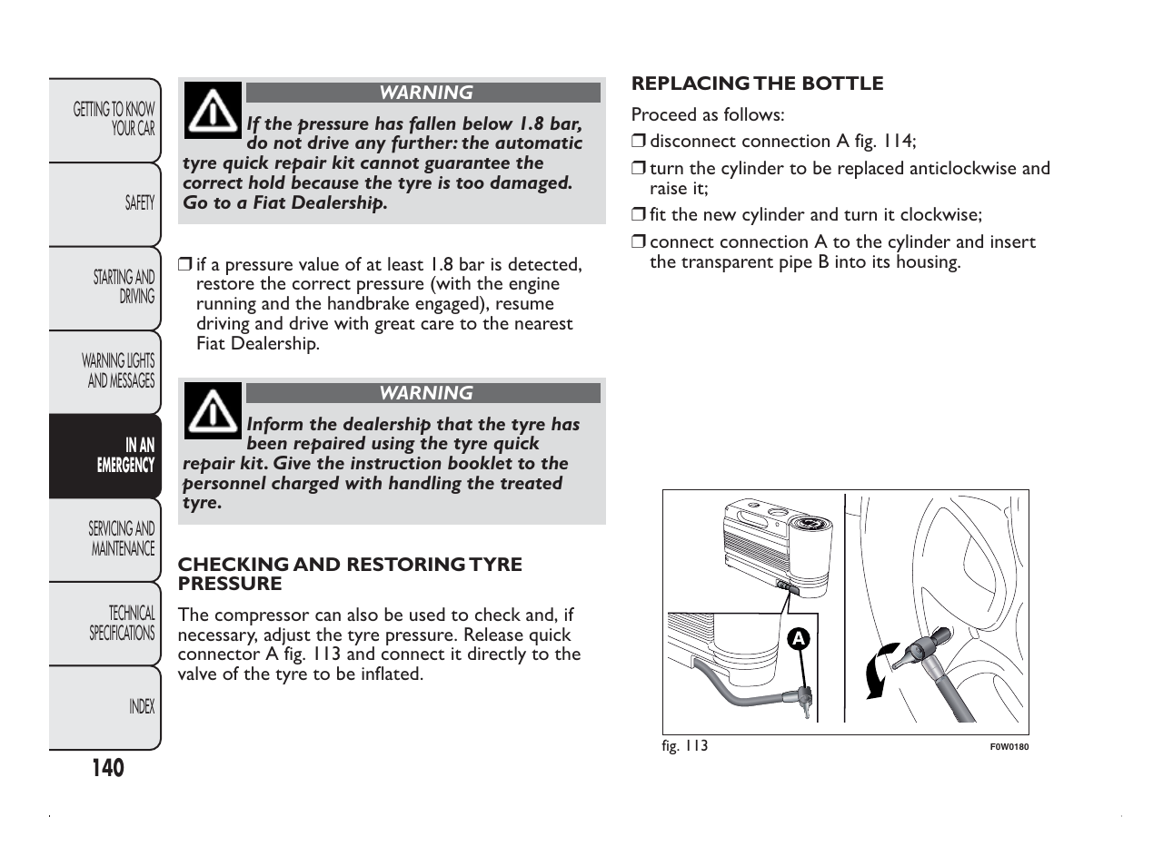 FIAT Panda User Manual | Page 144 / 260