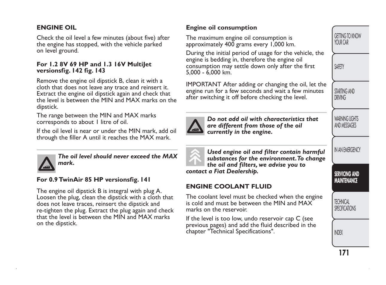 FIAT Panda User Manual | Page 175 / 260