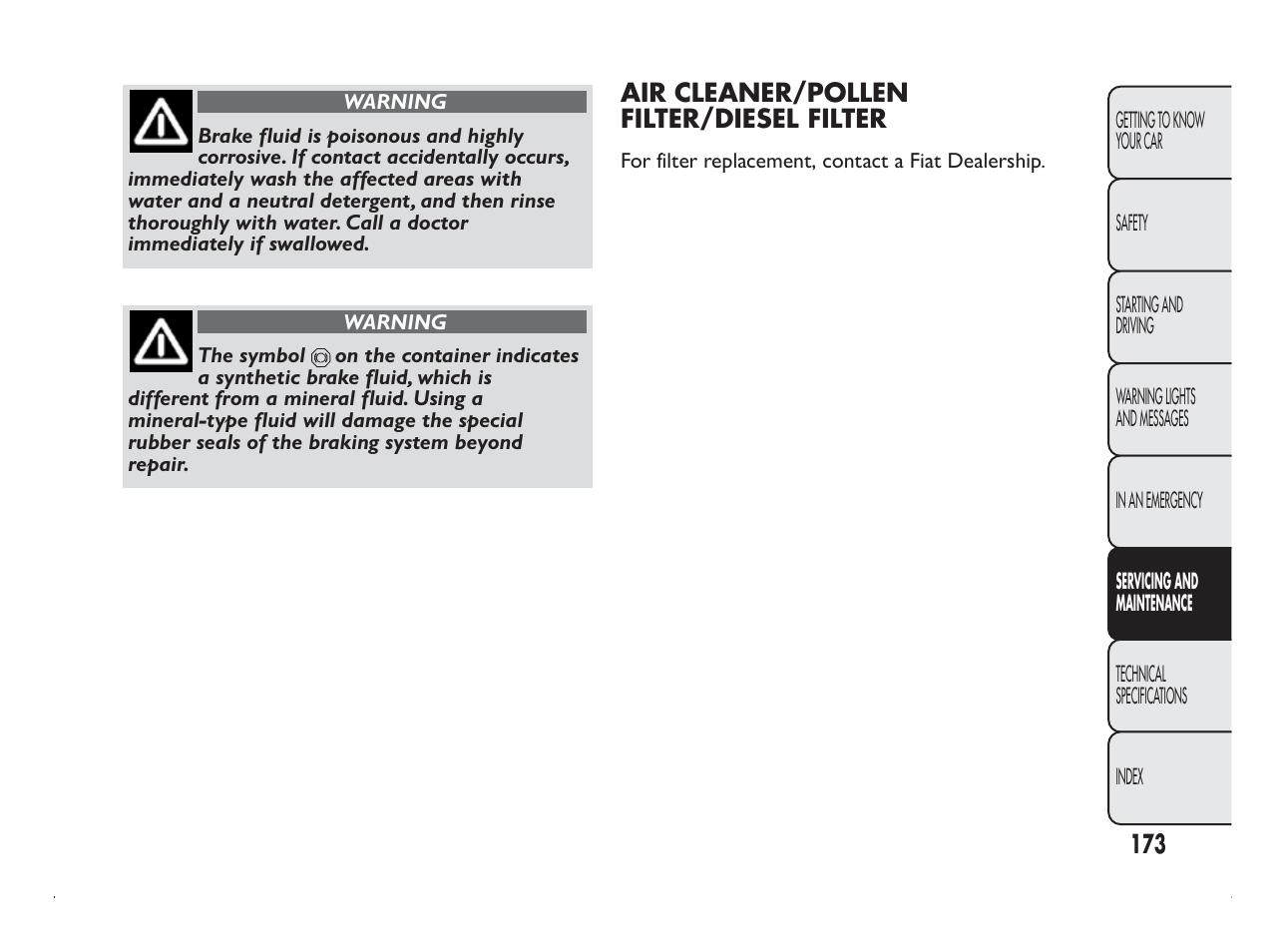 FIAT Panda User Manual | Page 177 / 260