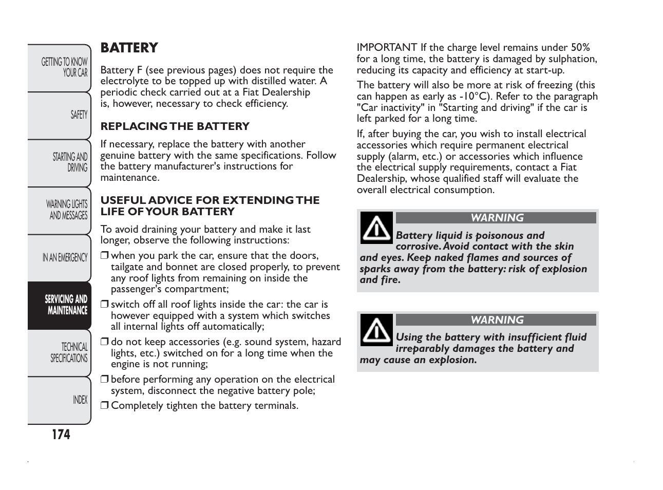 FIAT Panda User Manual | Page 178 / 260