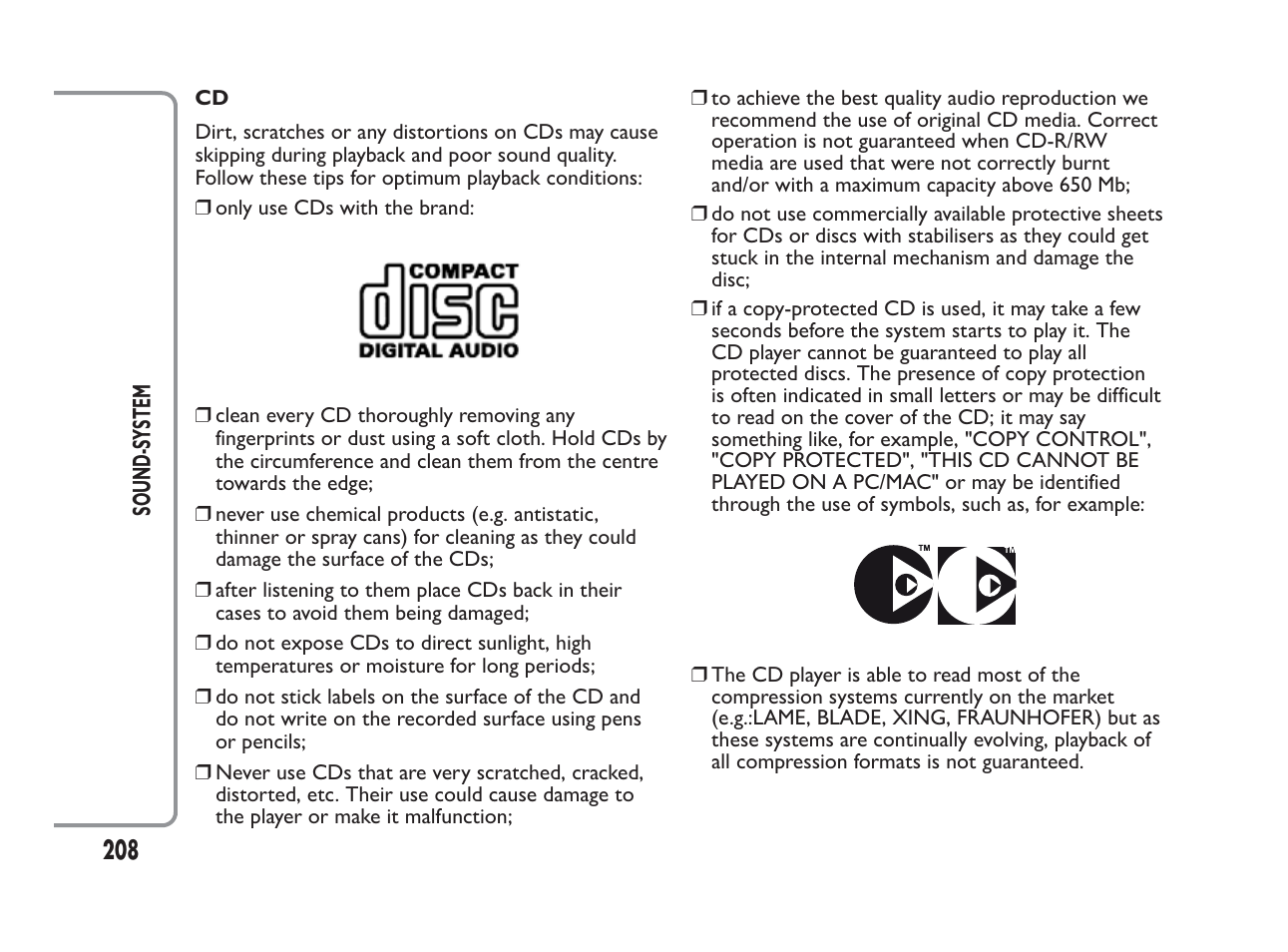 FIAT Panda User Manual | Page 212 / 260