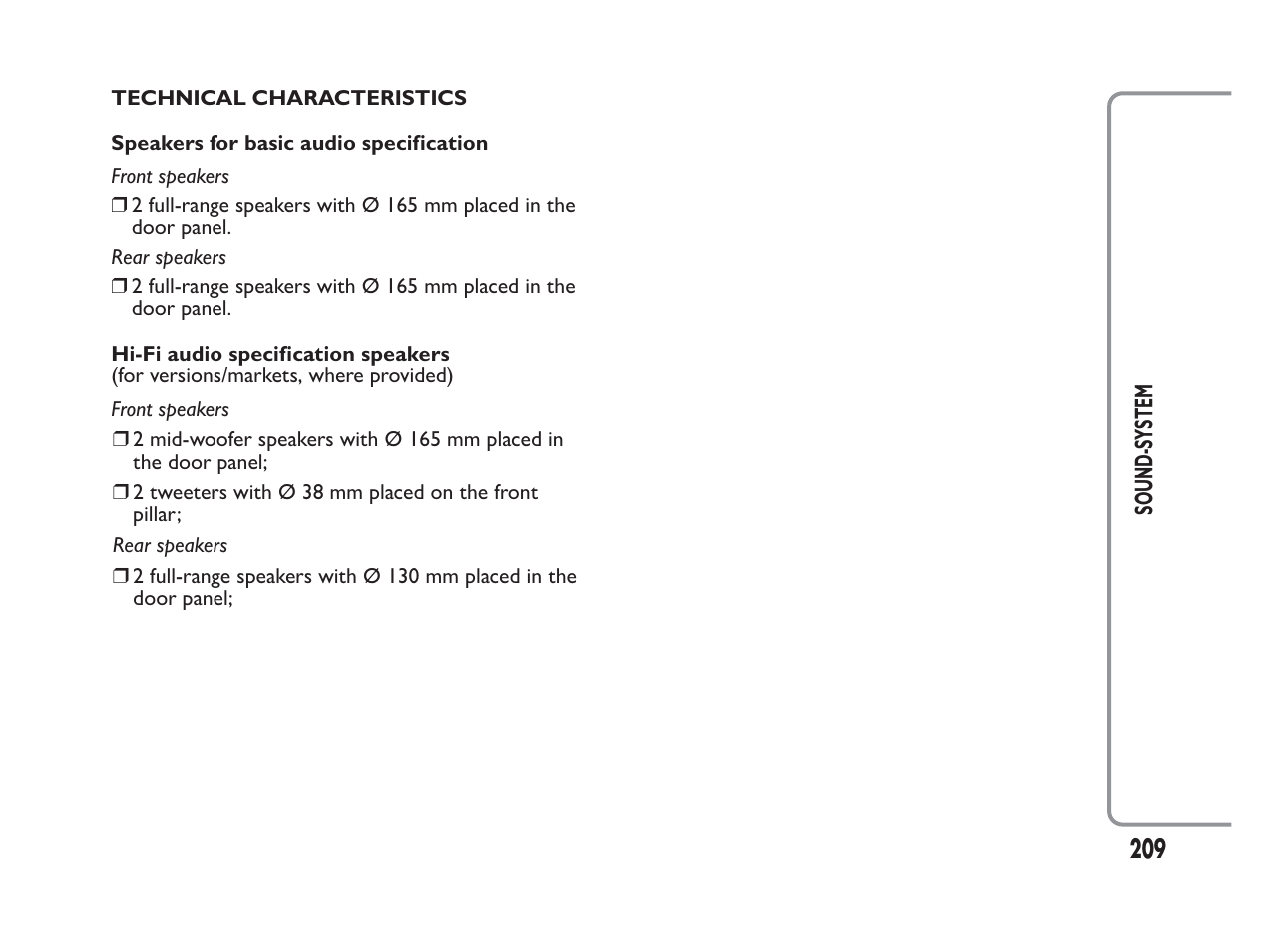 FIAT Panda User Manual | Page 213 / 260