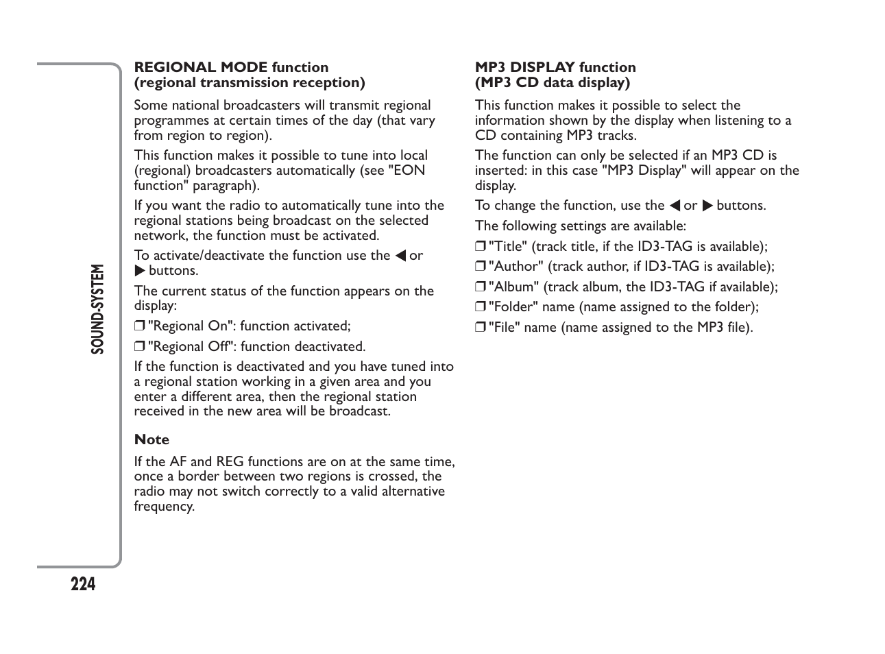 FIAT Panda User Manual | Page 228 / 260