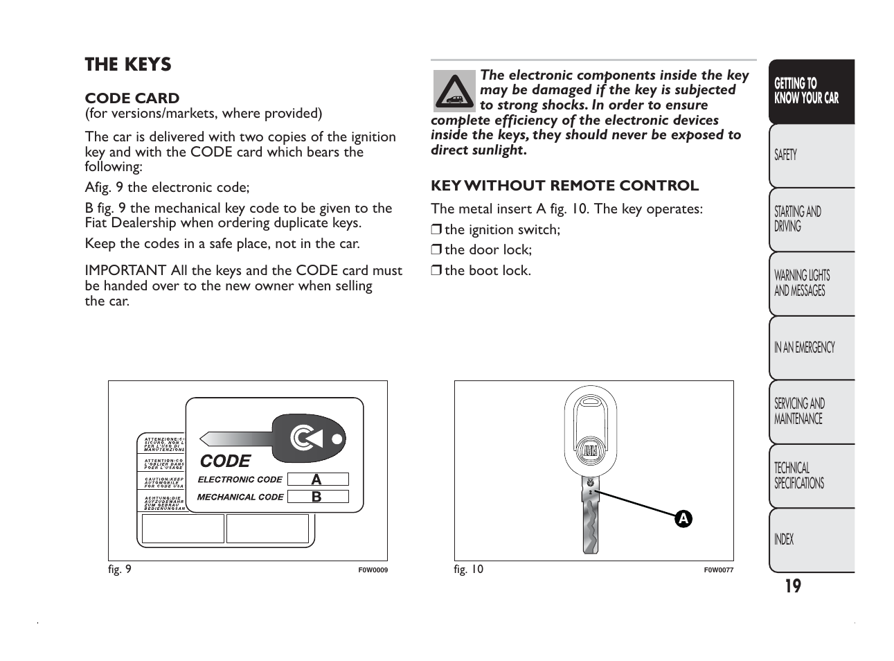 FIAT Panda User Manual | Page 23 / 260