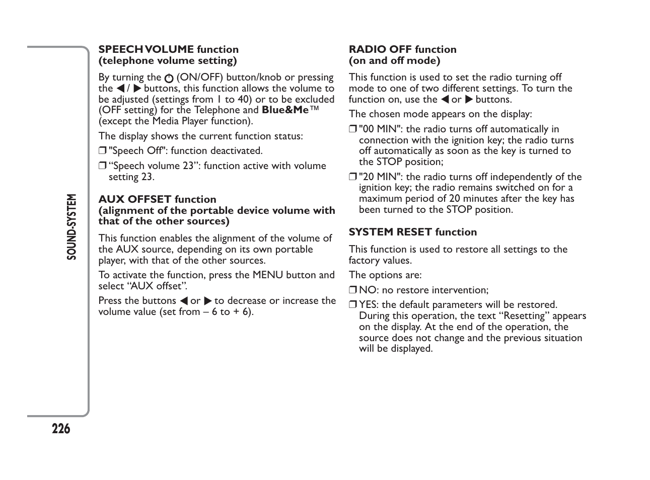 FIAT Panda User Manual | Page 230 / 260