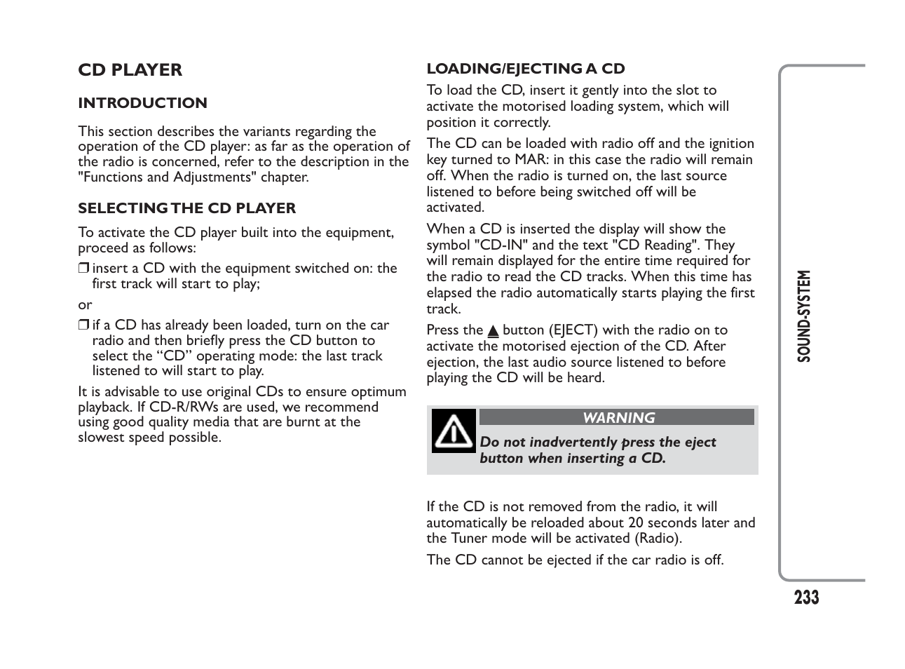 FIAT Panda User Manual | Page 237 / 260