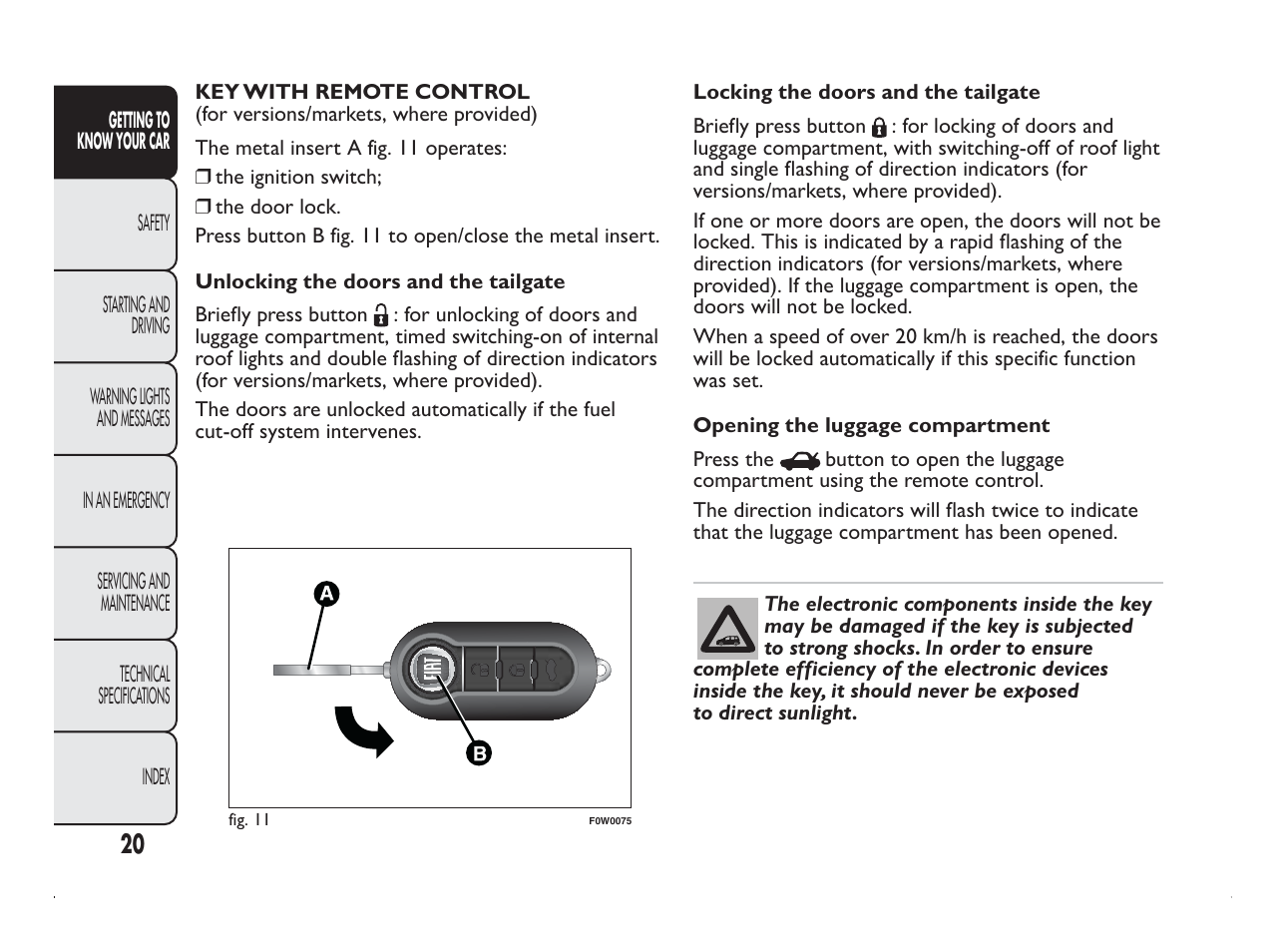 FIAT Panda User Manual | Page 24 / 260