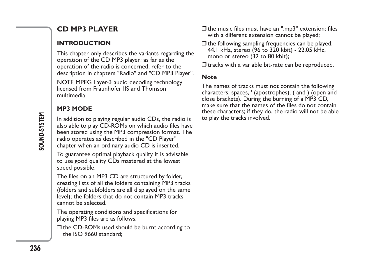 FIAT Panda User Manual | Page 240 / 260