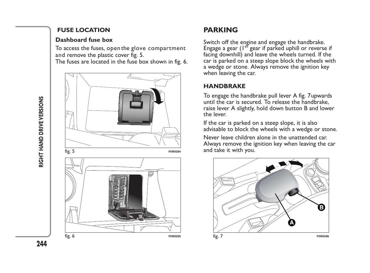 Parking | FIAT Panda User Manual | Page 248 / 260