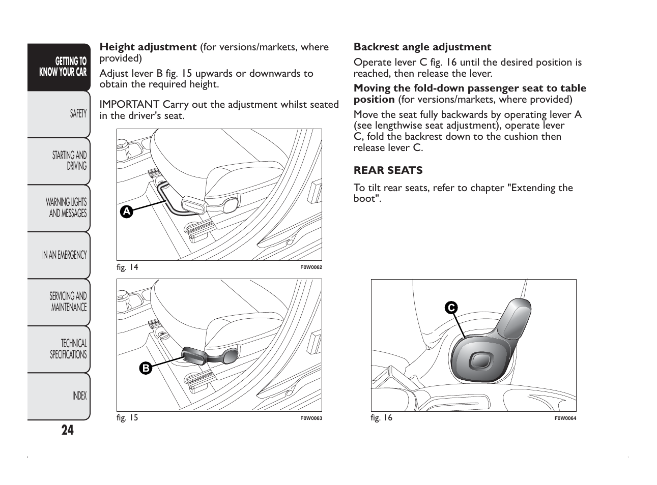 FIAT Panda User Manual | Page 28 / 260