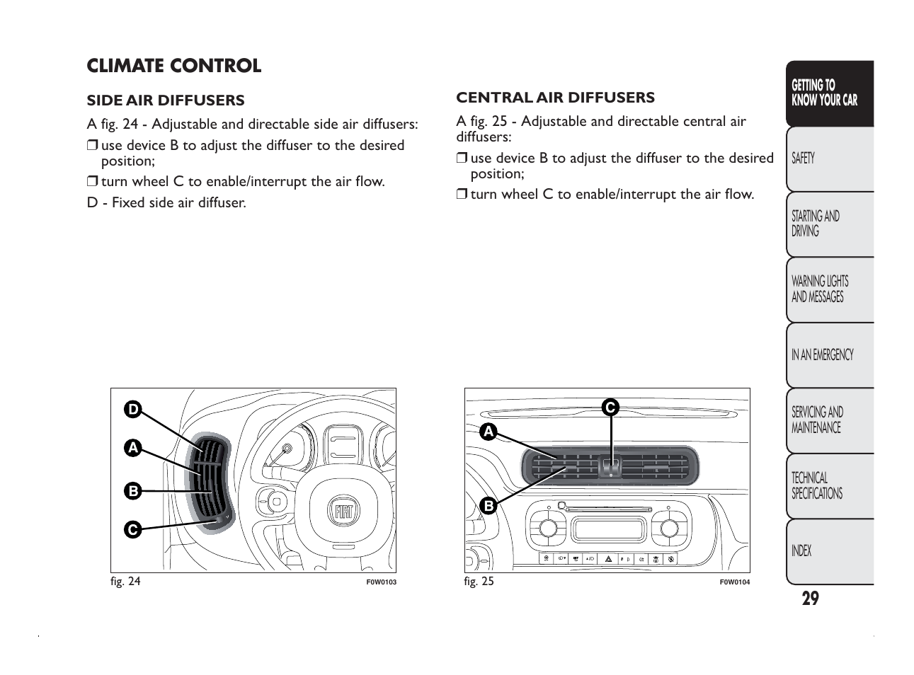 FIAT Panda User Manual | Page 33 / 260