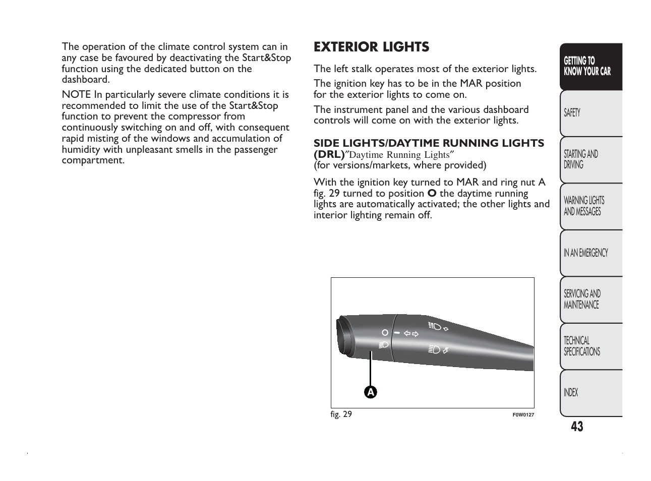 FIAT Panda User Manual | Page 47 / 260