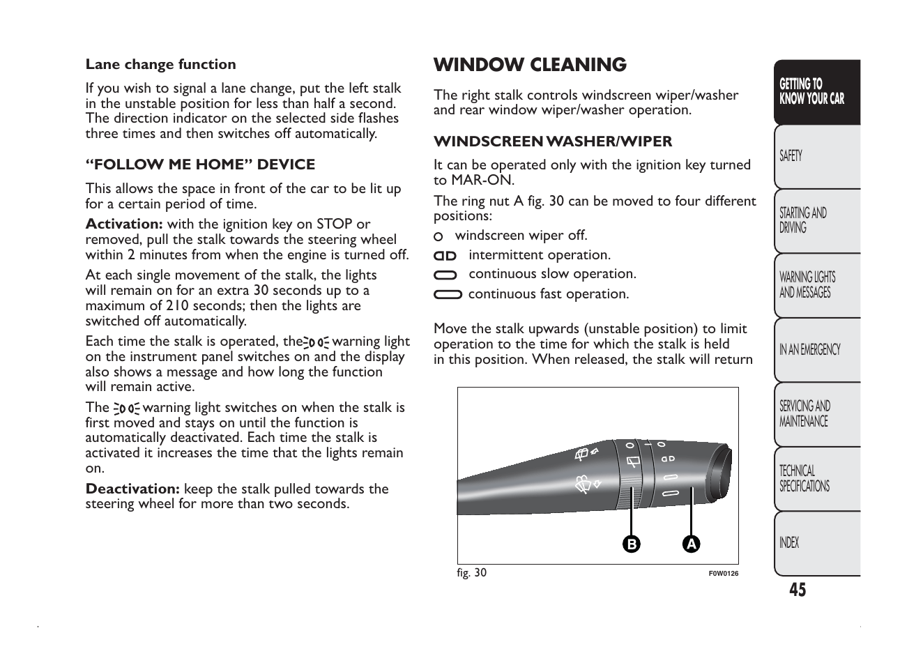 FIAT Panda User Manual | Page 49 / 260