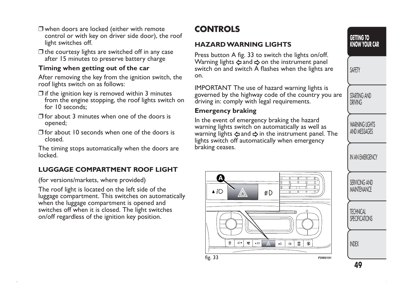 FIAT Panda User Manual | Page 53 / 260