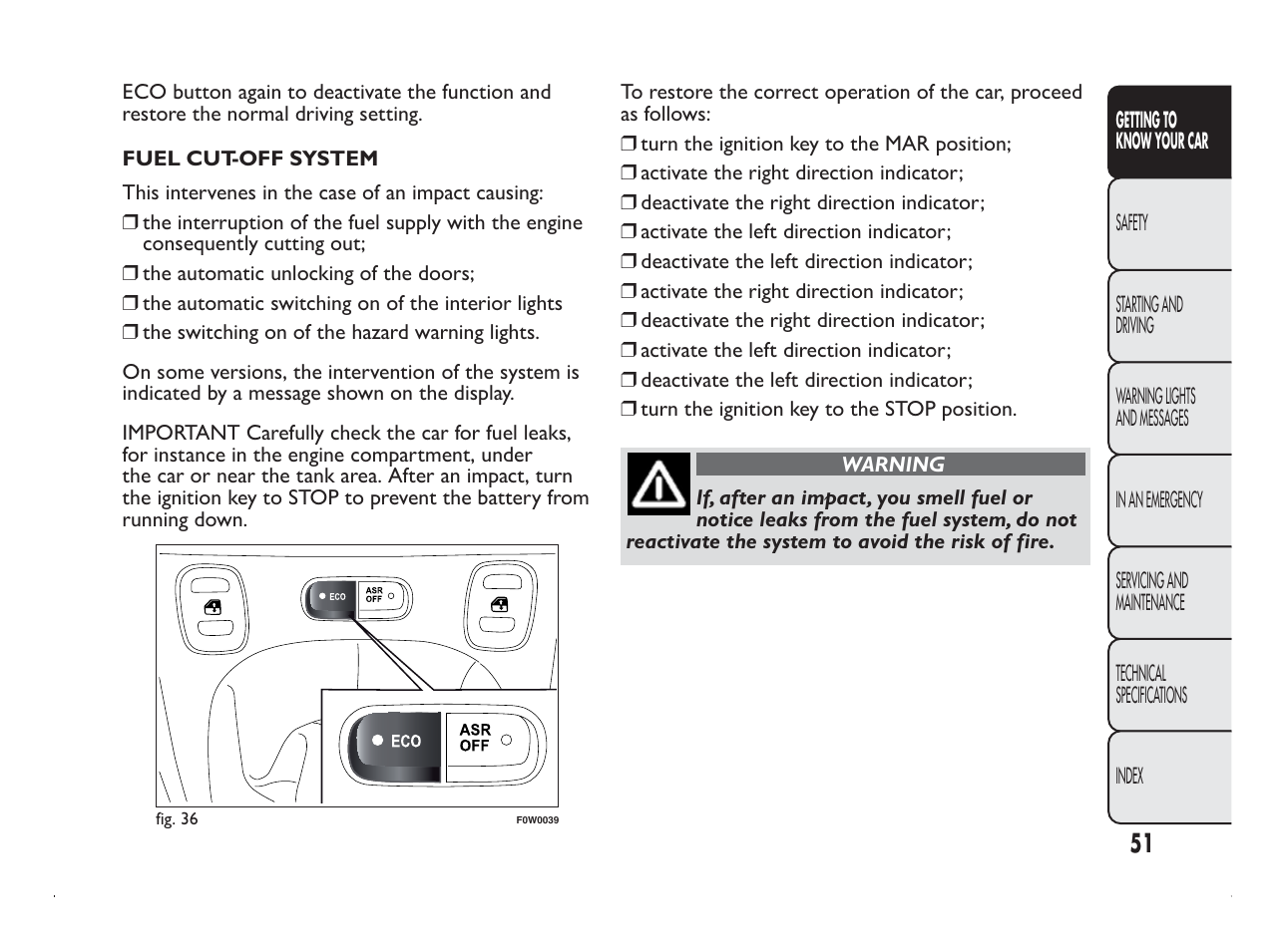 FIAT Panda User Manual | Page 55 / 260