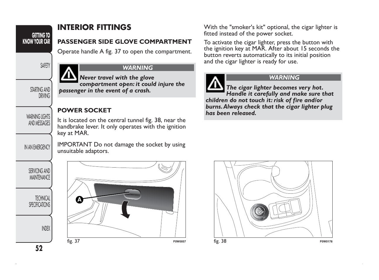 FIAT Panda User Manual | Page 56 / 260