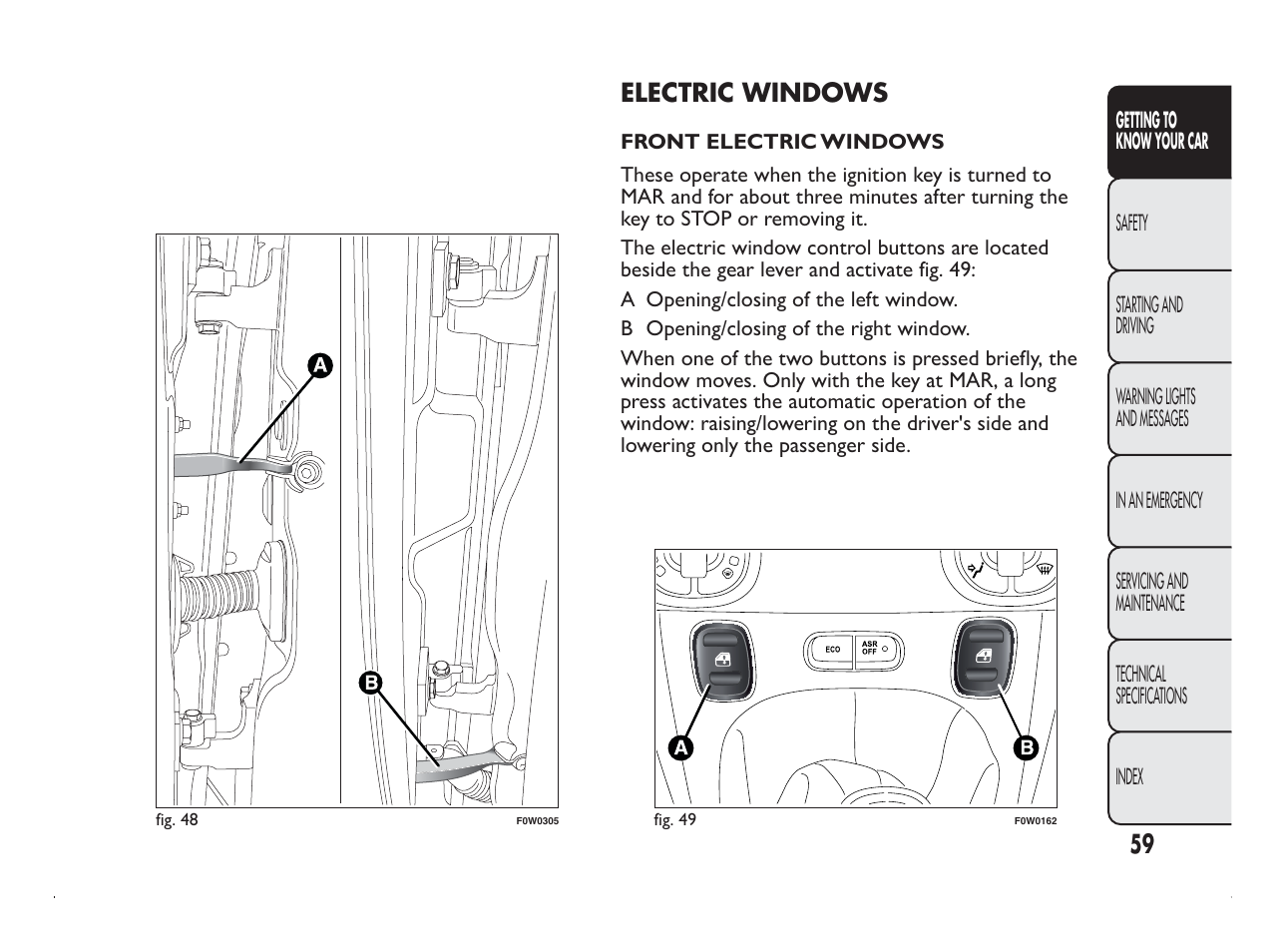 FIAT Panda User Manual | Page 63 / 260