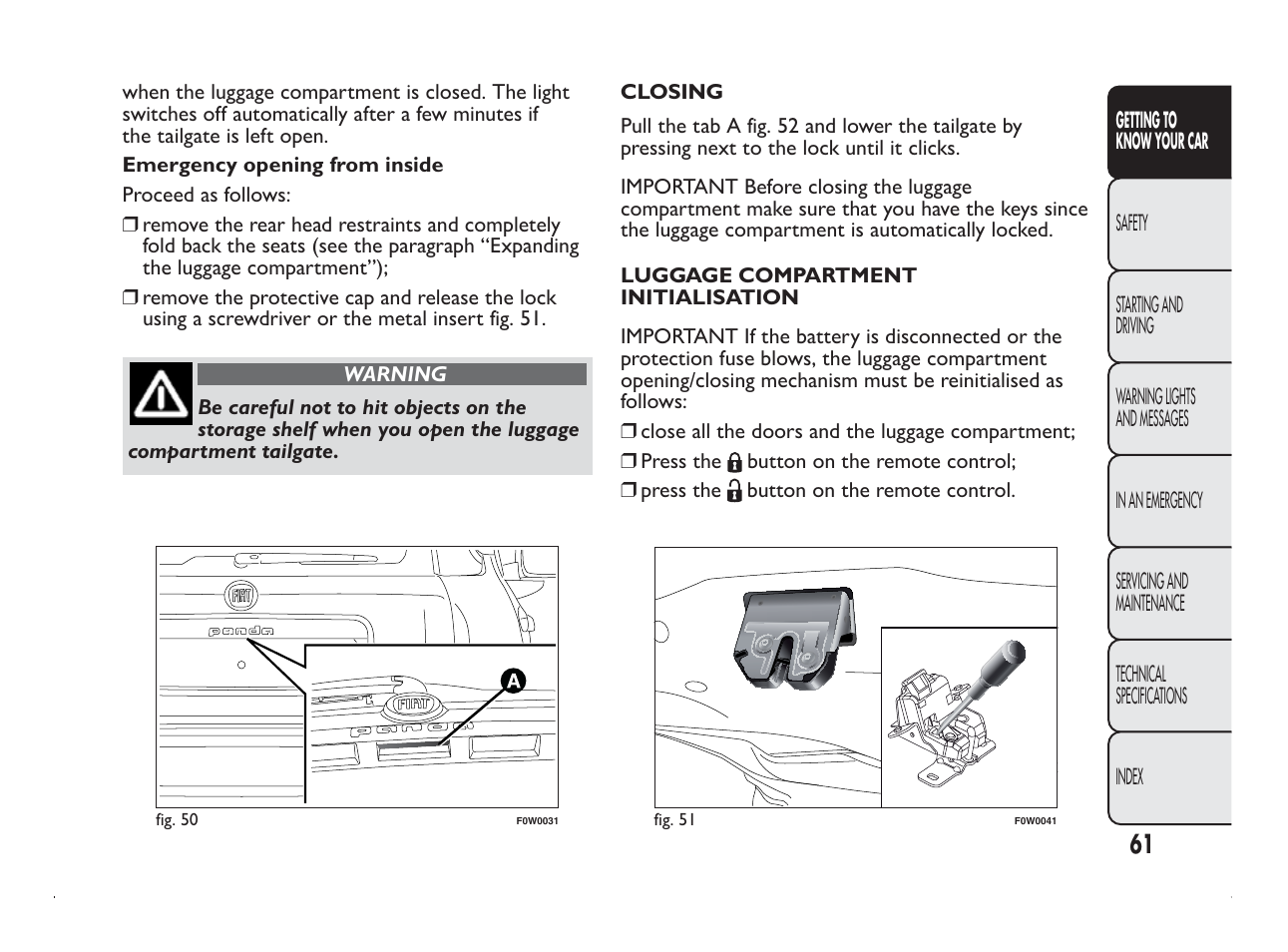 FIAT Panda User Manual | Page 65 / 260