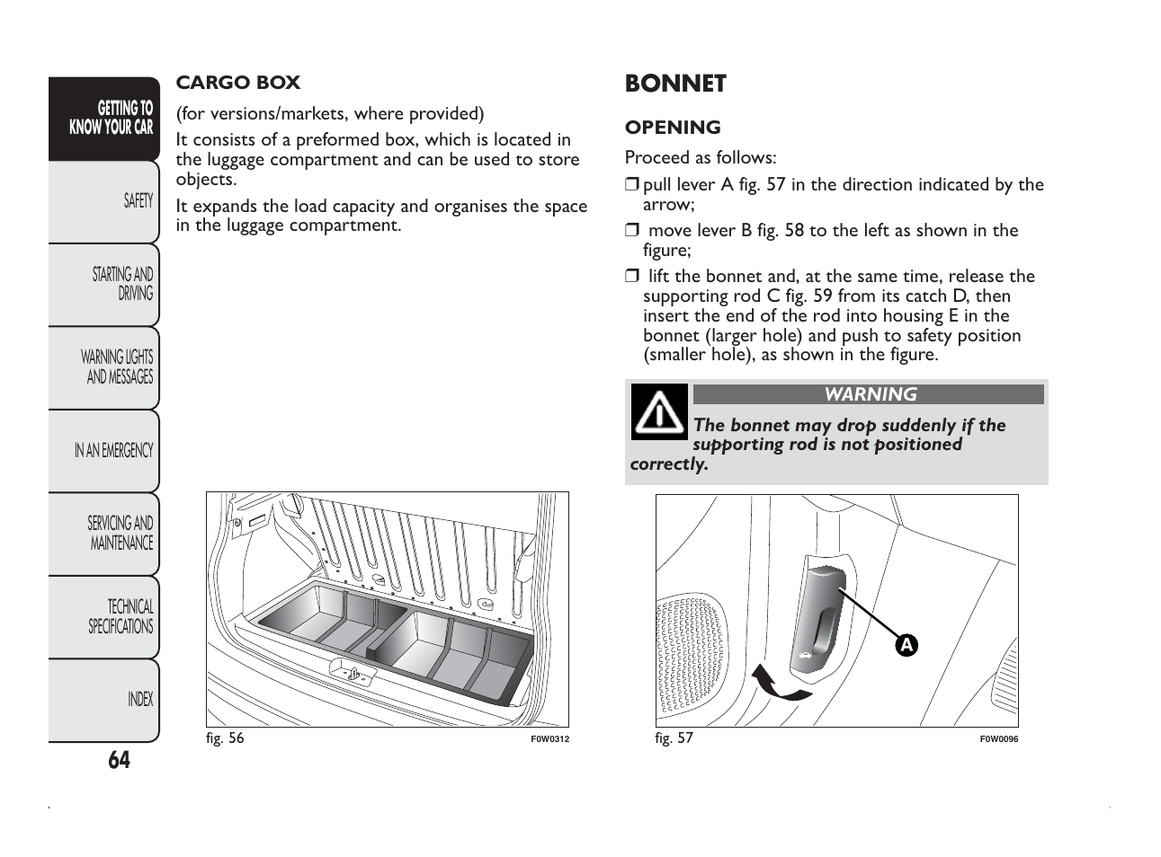 FIAT Panda User Manual | Page 68 / 260