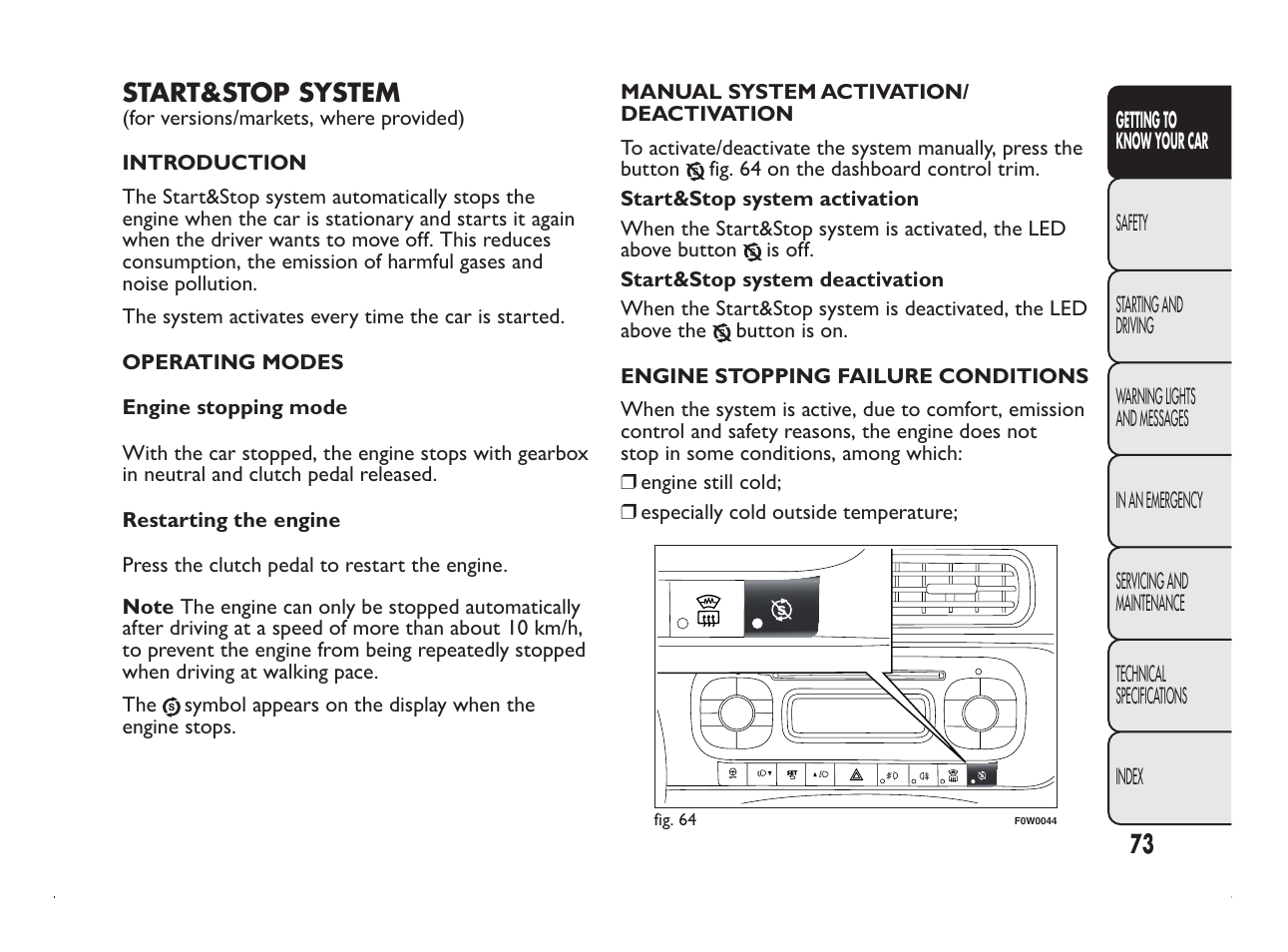 FIAT Panda User Manual | Page 77 / 260