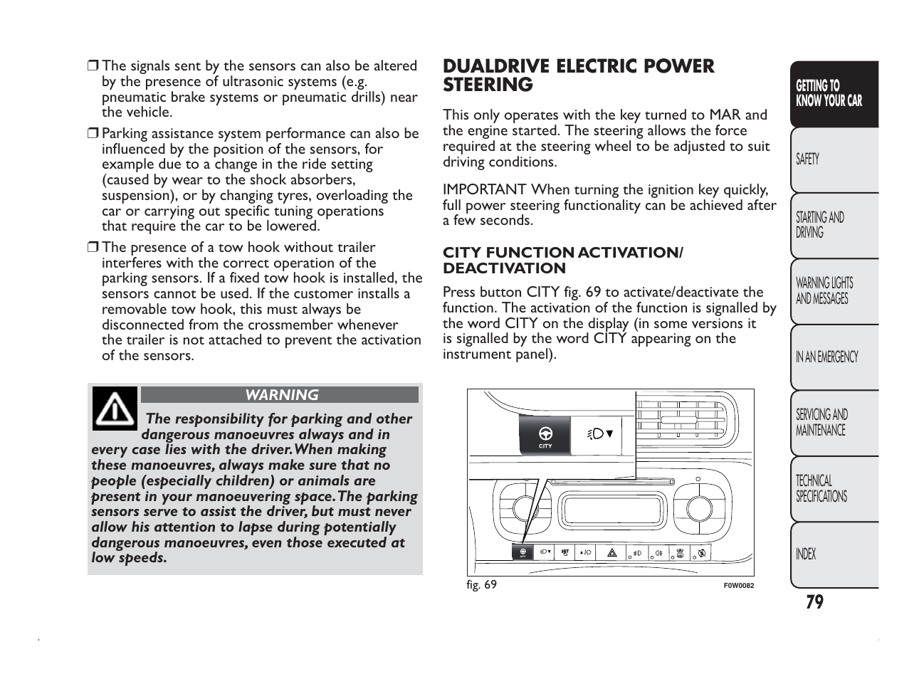 FIAT Panda User Manual | Page 83 / 260