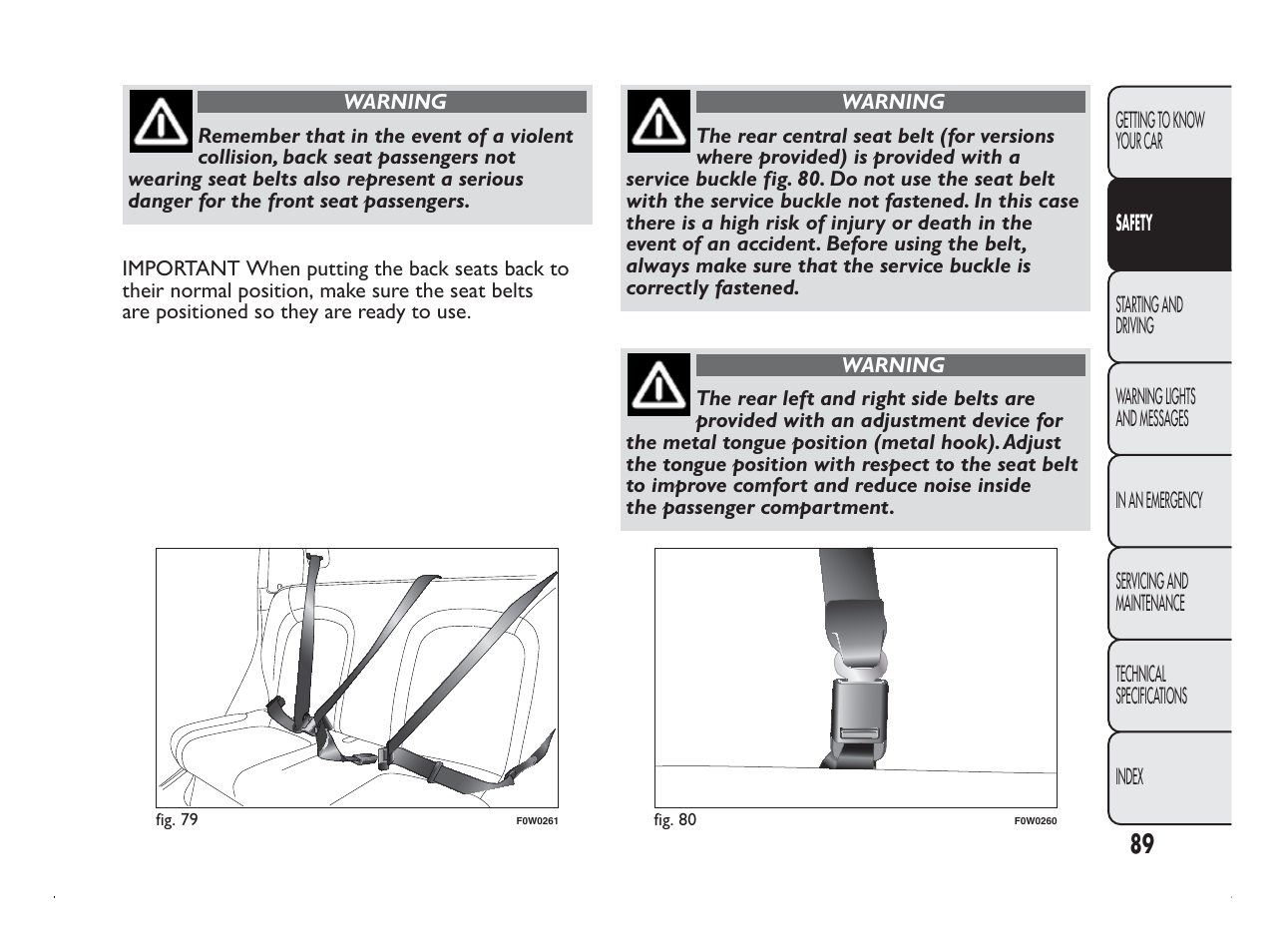 FIAT Panda User Manual | Page 93 / 260