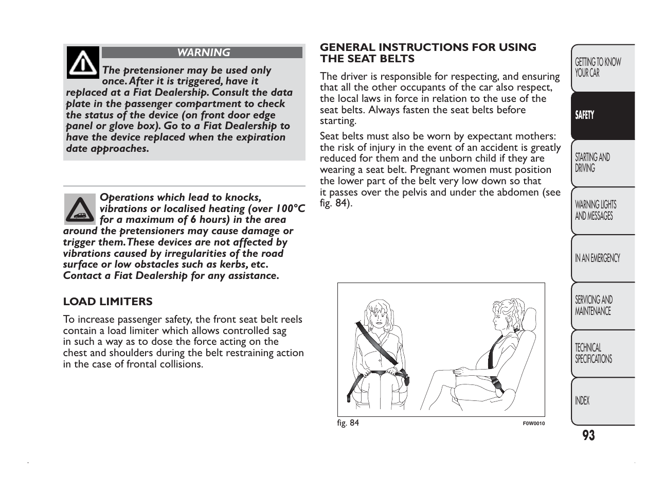 FIAT Panda User Manual | Page 97 / 260