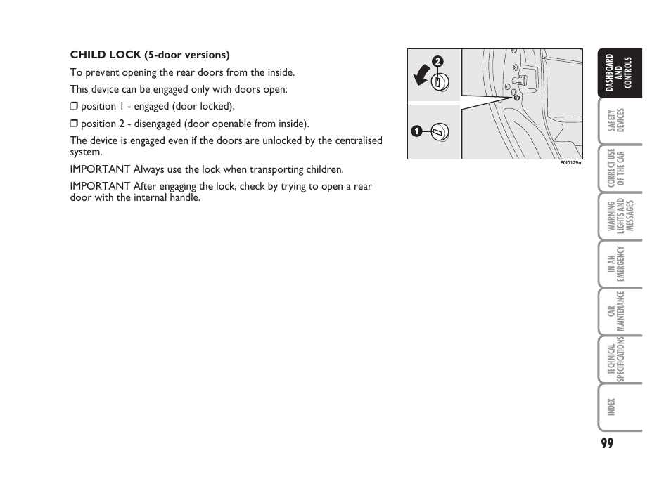 FIAT Punto Classic User Manual | Page 100 / 298