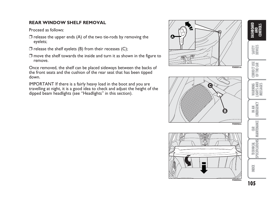 FIAT Punto Classic User Manual | Page 106 / 298