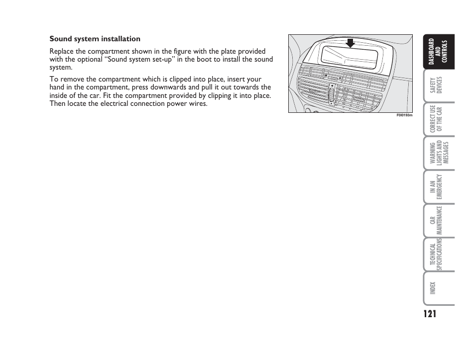 FIAT Punto Classic User Manual | Page 122 / 298