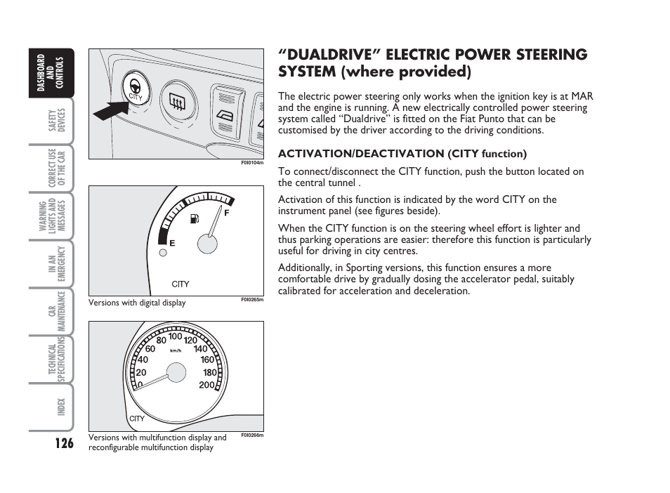 FIAT Punto Classic User Manual | Page 127 / 298