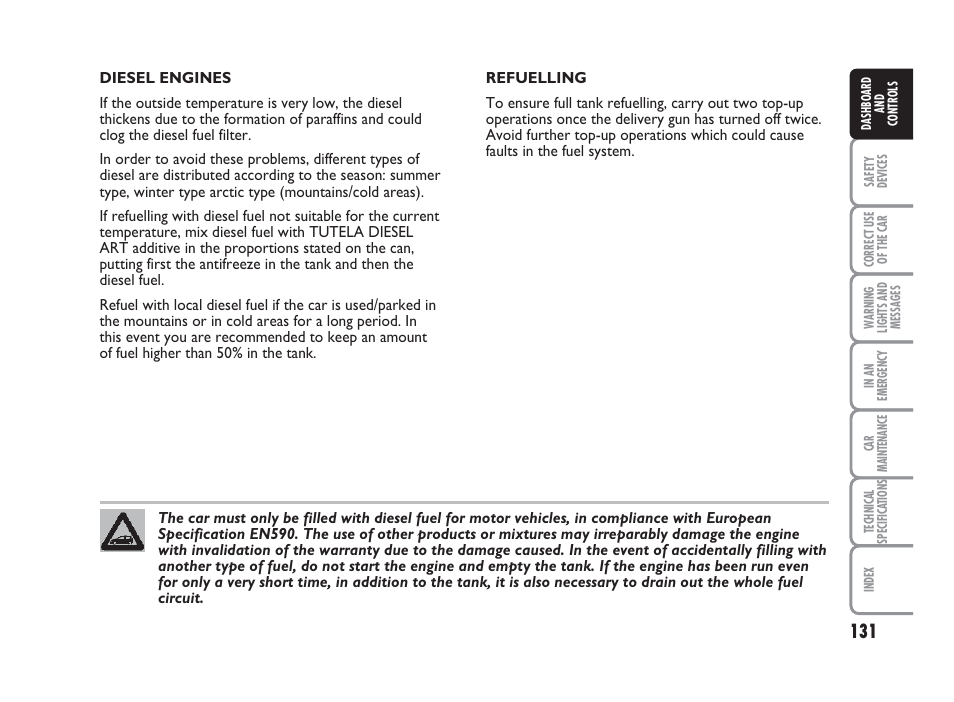 FIAT Punto Classic User Manual | Page 132 / 298