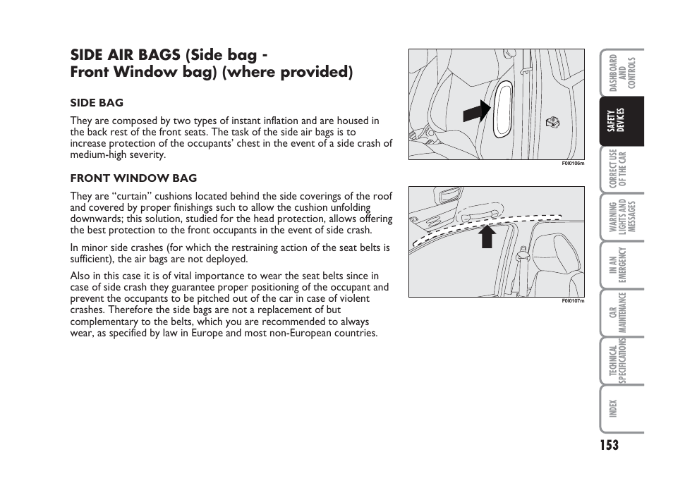 FIAT Punto Classic User Manual | Page 154 / 298