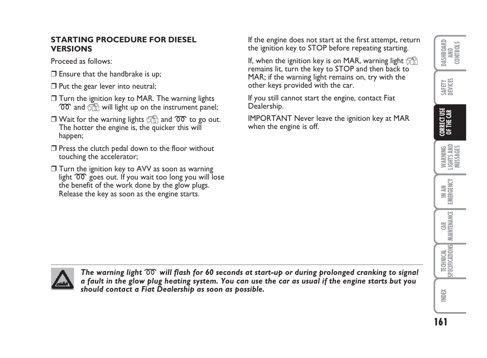 FIAT Punto Classic User Manual | Page 162 / 298