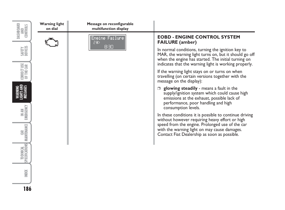 FIAT Punto Classic User Manual | Page 187 / 298