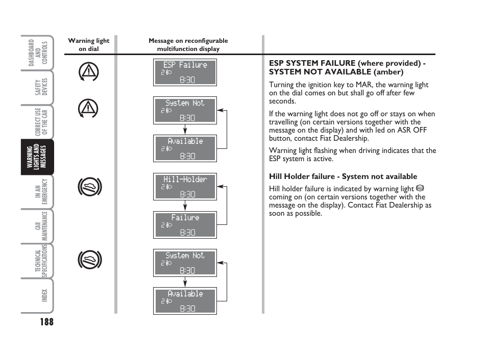 FIAT Punto Classic User Manual | Page 189 / 298