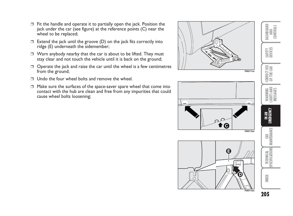 FIAT Punto Classic User Manual | Page 206 / 298