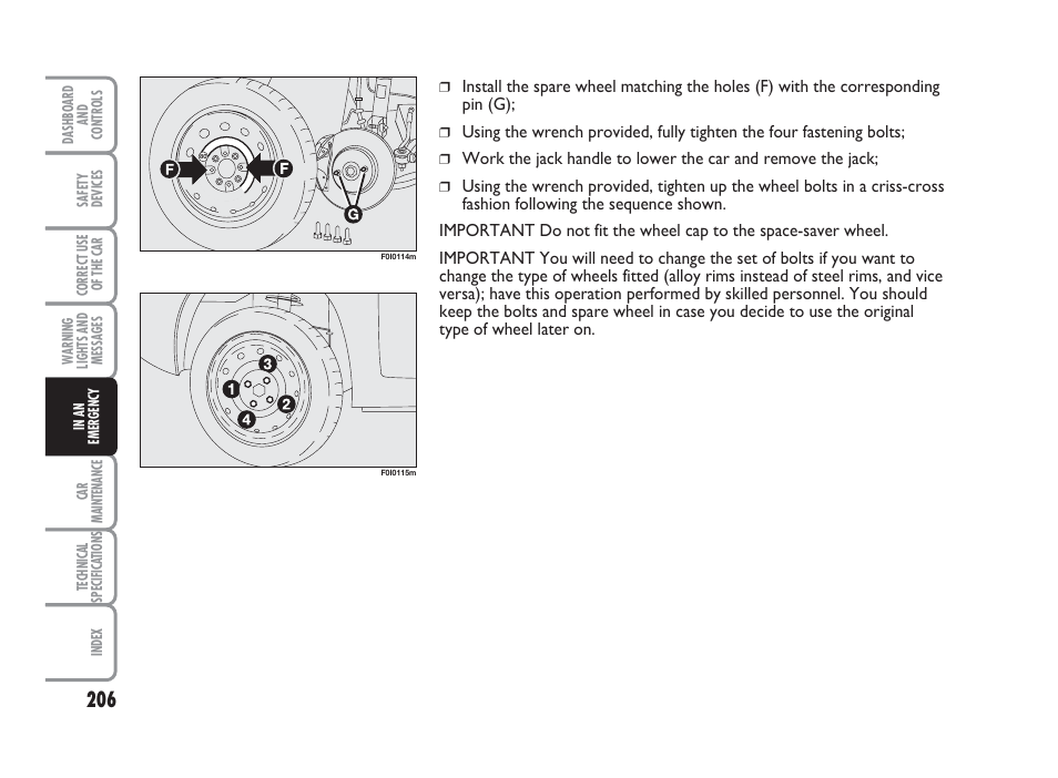 FIAT Punto Classic User Manual | Page 207 / 298