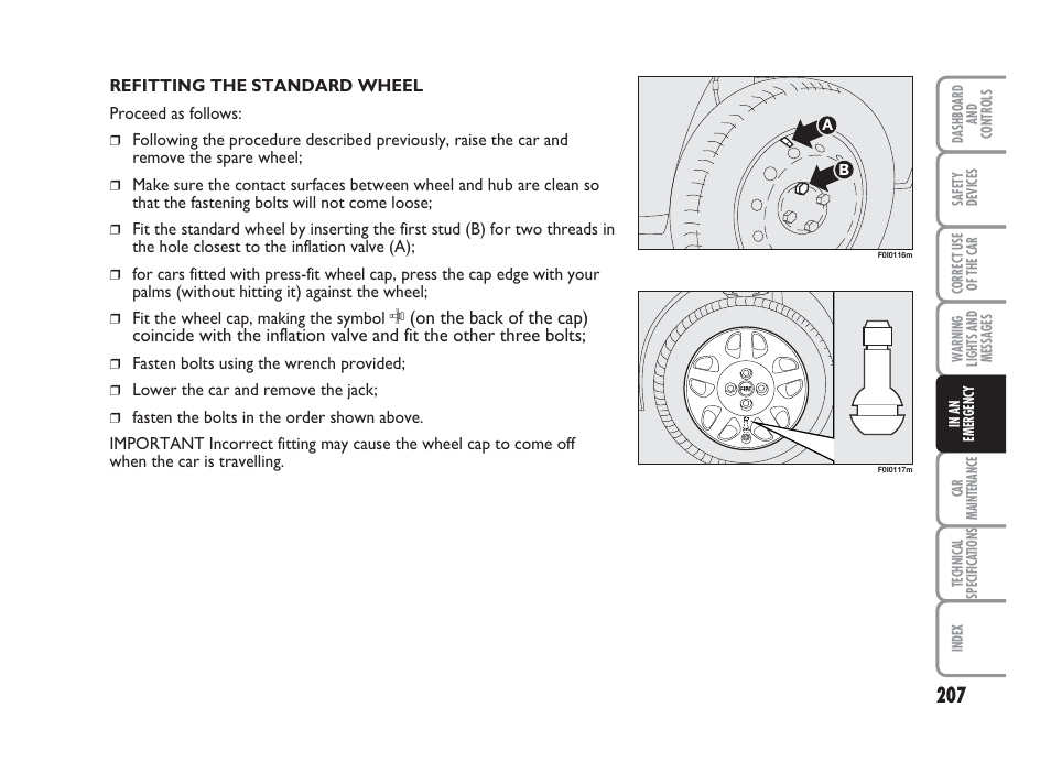 FIAT Punto Classic User Manual | Page 208 / 298