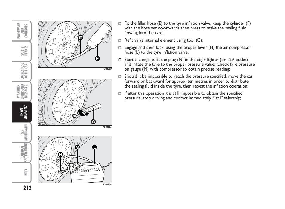 FIAT Punto Classic User Manual | Page 213 / 298