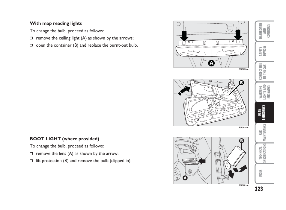 FIAT Punto Classic User Manual | Page 224 / 298