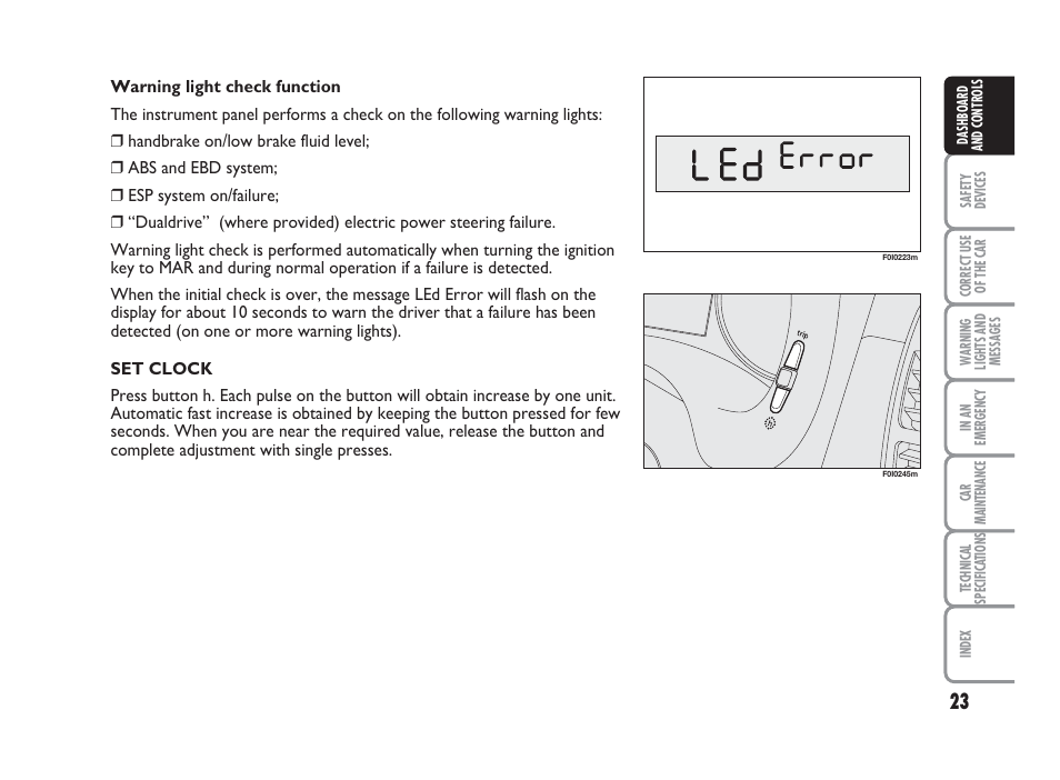 FIAT Punto Classic User Manual | Page 24 / 298