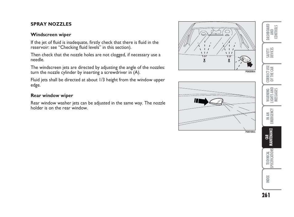 FIAT Punto Classic User Manual | Page 262 / 298