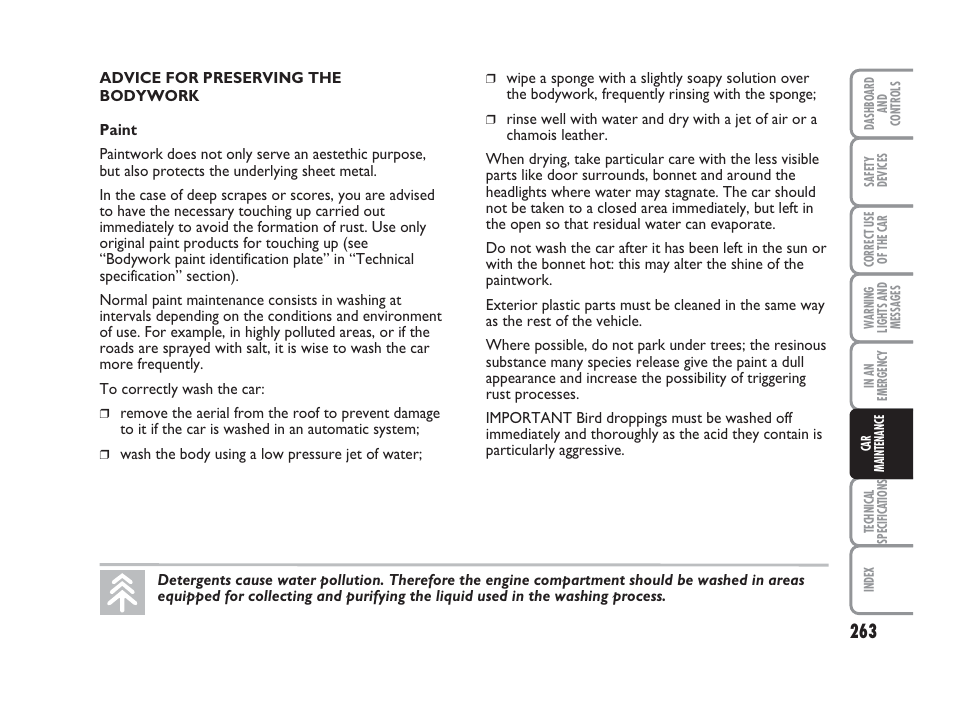 FIAT Punto Classic User Manual | Page 264 / 298