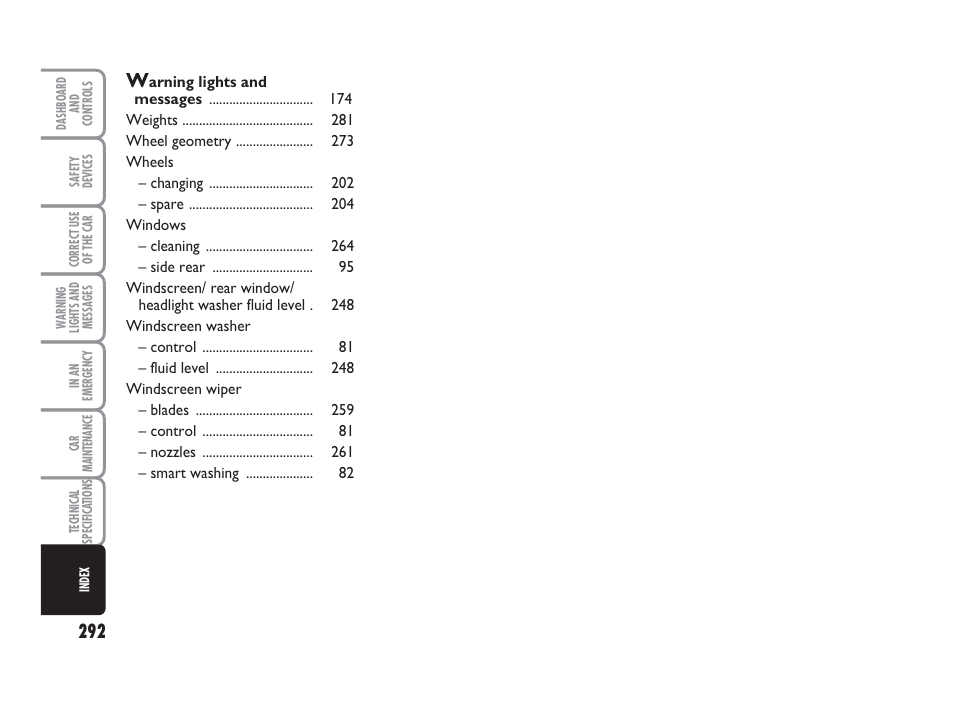 FIAT Punto Classic User Manual | Page 293 / 298