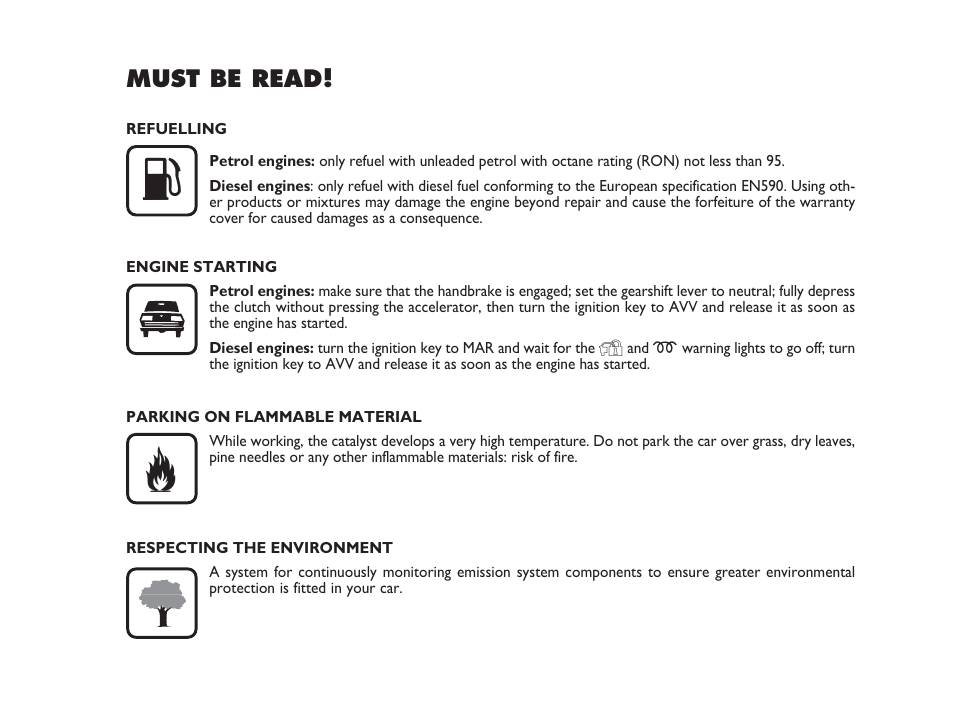 FIAT Punto Classic User Manual | Page 3 / 298