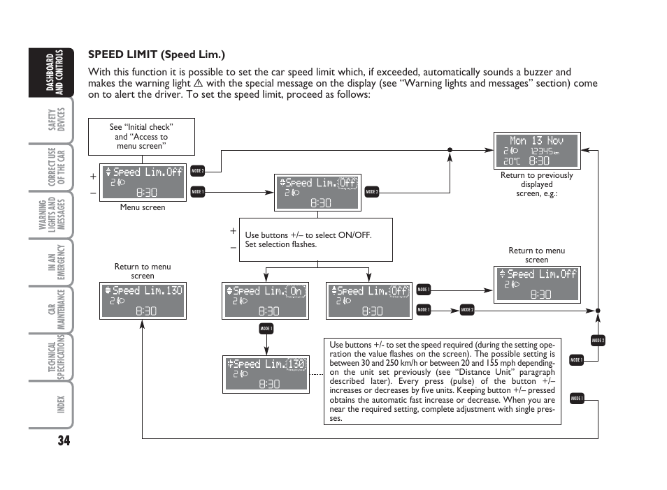 FIAT Punto Classic User Manual | Page 35 / 298